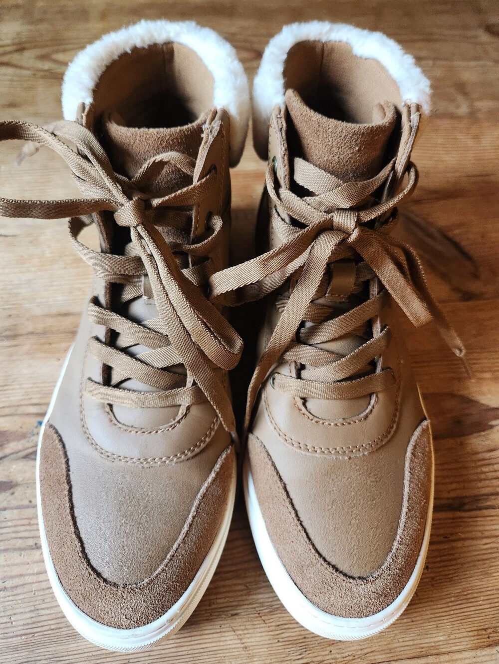 UGG Shearling Trimmed Sneakers Size 7